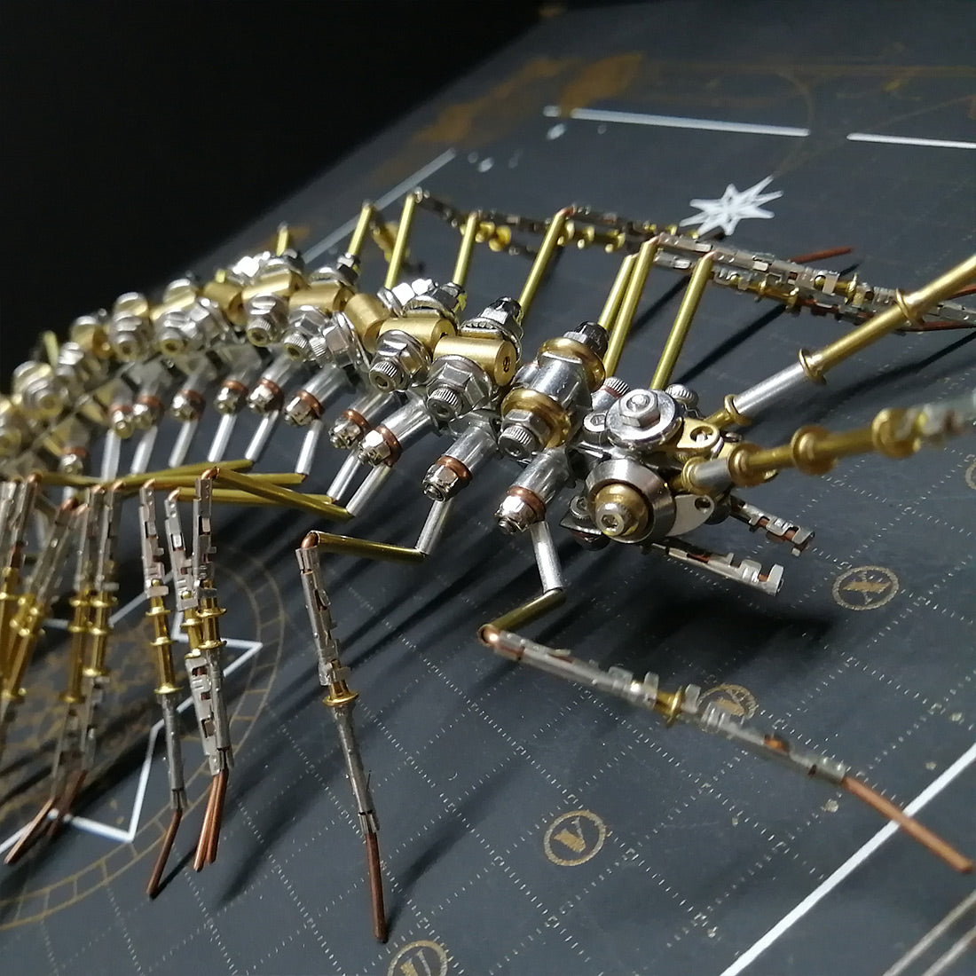 Biochemical Mechanical Scutigera Metal Model Building Kits Insect Art - 3D Metal Puzzle Kit | Karpenter Shop