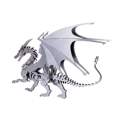 Ice Dragon 3D Metal Puzzle DIY Kit – Palm-Sized Flying Dragon - 3D Metal Puzzle Kit | Karpenter Shop