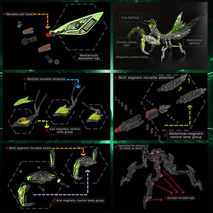 Mechanical Punk Mantis 3D Metal Model Kits DIY 1000+PCS - 3D Metal Puzzle Kit | Karpenter Shop