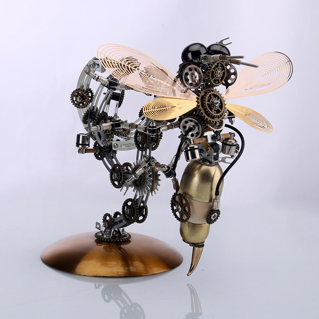 Steampunk Wasp 3D Multiple Scene Model Kit Puzzle with Base - 3D Metal Puzzle Kit | Karpenter Shop