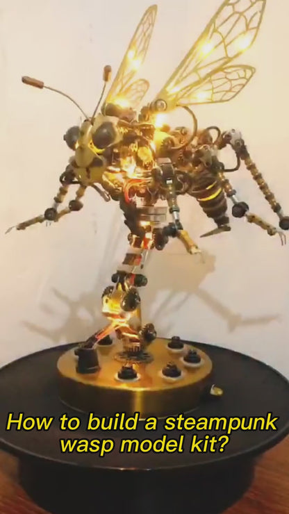 3D Metal DIY Mechanical Wasp Insects Puzzle Model Kit Assembly Jigsaw Crafts