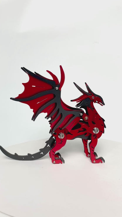 3D Metal Pterosaur Puzzle Model Kit Mythical Creature Dragon Series